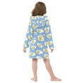 thumbnail image 4 of FORMRS Niños Bathrobe Unisex Hooded Robe Soft Plush Pajamas Sleepwear, Size 2-3T, Playful Fried Eggs, 4 of 7