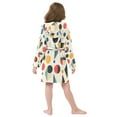 thumbnail image 7 of FORMRS Niños Bathrobe Unisex Hooded Robe Soft Plush Pajamas Sleepwear, Size 2-3T, Red Geometric, 7 of 7