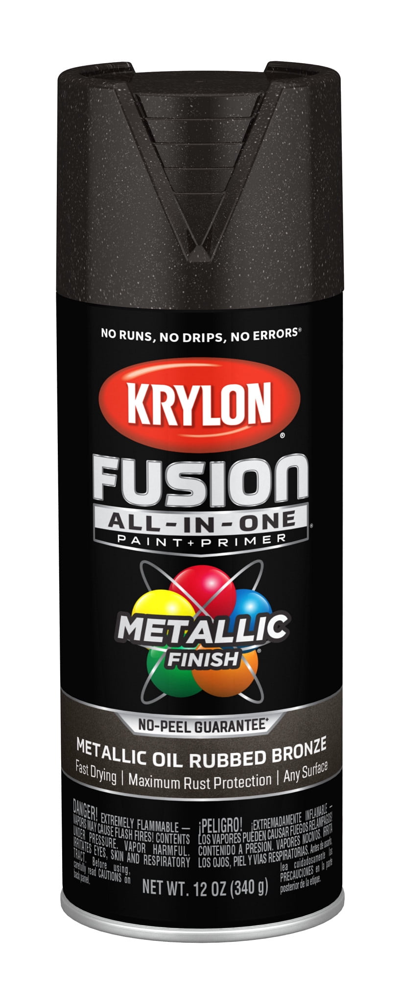 (6 pack) Krylon K02771007 Fusion All-In-One Metallic, Metallic, Oil Rubbed Bronze, 12 oz, Spray Paint, Multi-Surface, (1 Piece, 1 Pack)