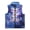 Cartoon Axolotl & Octopus with Galaxy Background Print, variant on Polyester Girls Jacket with Warm, Black Leopard Print Pattern Lightweight Kid Outerwear Vest for Winter Fall