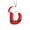 D, variant on Luoshdecor Christmas Tree Ornaments Initial,Personalized Santa Claus Style Alphabet Pendant Decorations,Suitable for Xmas Gift Giving,(V)
