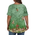thumbnail image 4 of Fiudx Ropa de Mujer Camiseta Informal de Manga Corta con Cuello En V para Mujer, Blusa Lisa, Talla Grande, a La Moda, 4 of 7