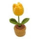 thumbnail image 2 of Decoración de maceta con flores tejidas a mano | Rosa de ganchillo tejida en fibra de poliéster | Mini decoración para el salpicadero, la oficina o el hogar | Planta artificial sin mantenimiento, 2 of 4