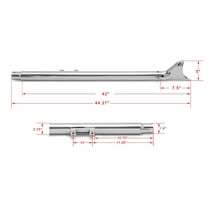 42" Slip On Fishtail Mufflers Exhaust Pipes for Harley 07-17 Softail Fatboy