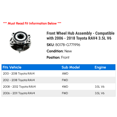 thumbnail image 2 of Front Wheel Hub Assembly - Compatible with 2006 - 2018 Toyota RAV4 3.5L V6 2007 2008 2009 2010 2011 2012 2013 2014 2015 2016 2017, 2 of 2
