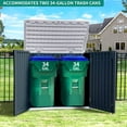 thumbnail image 4 of DWVO Outdoor Horizontal Storage Sheds, Weather Resistant Resin Tool Shed, Multi-Opening Door for Easy Storage of Bike, Trash Cans, Garden Tools, Lawn Mowers, 27 cu ft, Waterproof, Lockable (Black), 4 of 9
