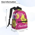 thumbnail image 2 of Yield Pink Green Avocado Print Backpack for Women Men, Lightweight Casual Travel Daypack, Classic Basic College Backpack, Middle School Bag, 2 of 5