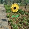 thumbnail image 6 of Paddsun 3D Metal Yellow Sunflower Wind Spinner Windmill Sculpture Outdoor Garden Decor, 6 of 7
