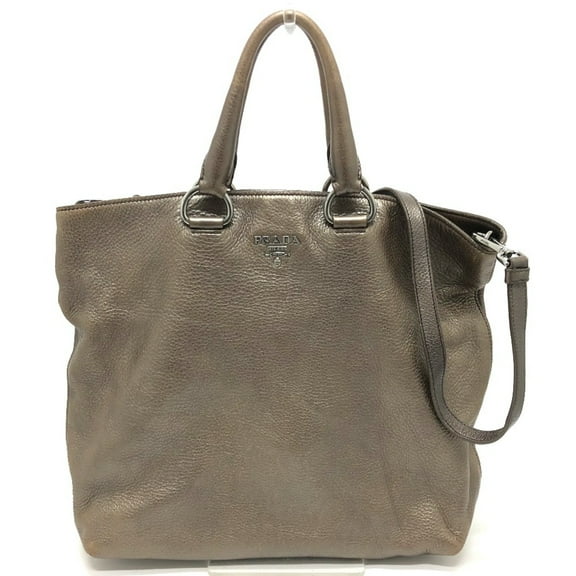 Pre-Owned PRADA logo Bag 2WAY Tote Bag Brown (Good)