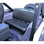 Rugged Ridge by RealTruck Seat for Jeep CJ/Wrangler YJ | Rear, Black | 13461.15 | Compatible with 1955-1995 Jeep CJ & Wrangler YJ
