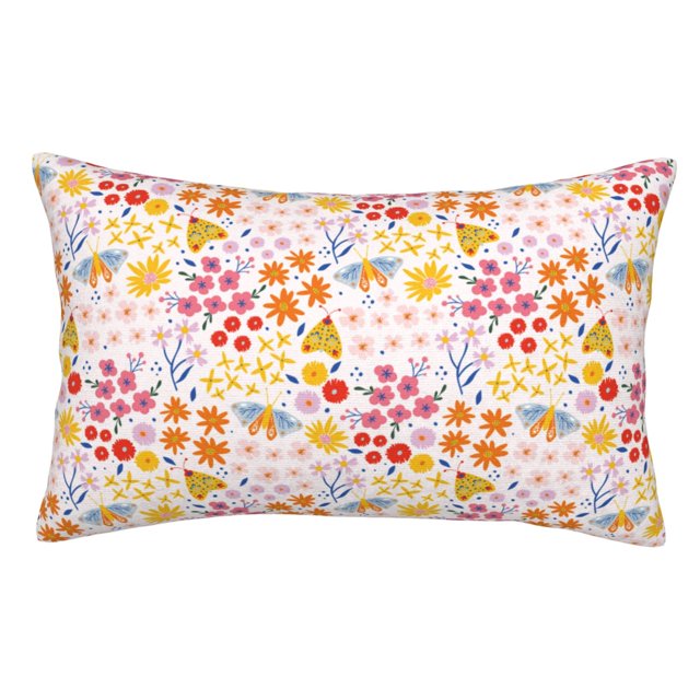Fotbe Colorful Floral Funda de Almohada Decorativa Estilo Occidental, Lujo en Algodón, Fundas para Almohadas King, Cojín Estampado para Decoración del Hogar-20"x30"