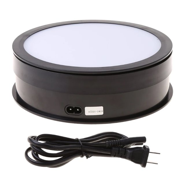 15cm/20cm Electric Turntable Display Stand LED Light Rotating Table Watch Bracelet Jewelry Holder Display Stand ,Quiet and Smooth