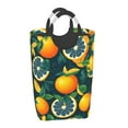 thumbnail image 2 of Bingfone Fresh Orange Laundry Hamper,Large Canvas Fabric Lightweight Storage Basket Toy Organizer Dirty Clothes Collapsible, 2 of 6