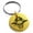 Gold, variant on Stainless Steel Pirate Captain Skull Engraved Small Medallion Circle Charm Keychain Keyring