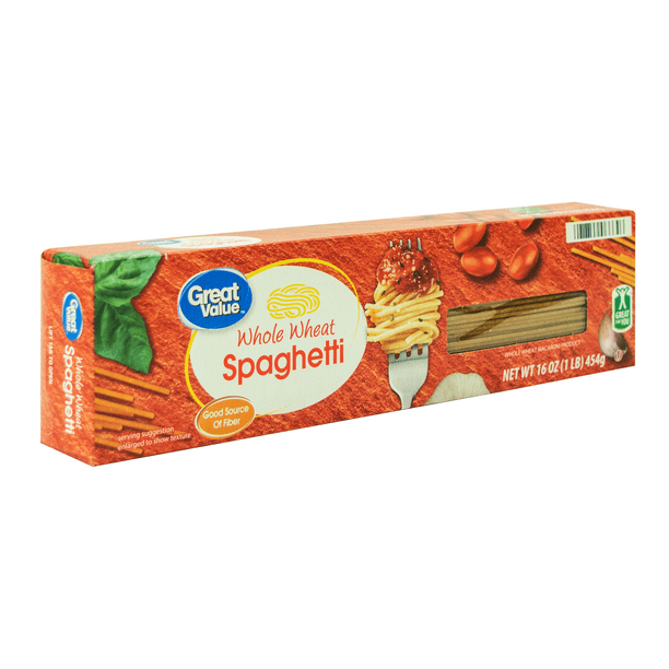 Great Value Whole Wheat Spaghetti, 16 oz