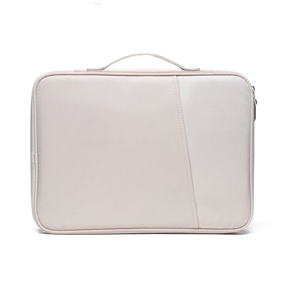 TureClos Laptop Sleeve Case Notebook Protective Handbag Zipper Closure Nylon Computer Carrying Bag Protector For Tablet Pouch White 12.9-13 inch