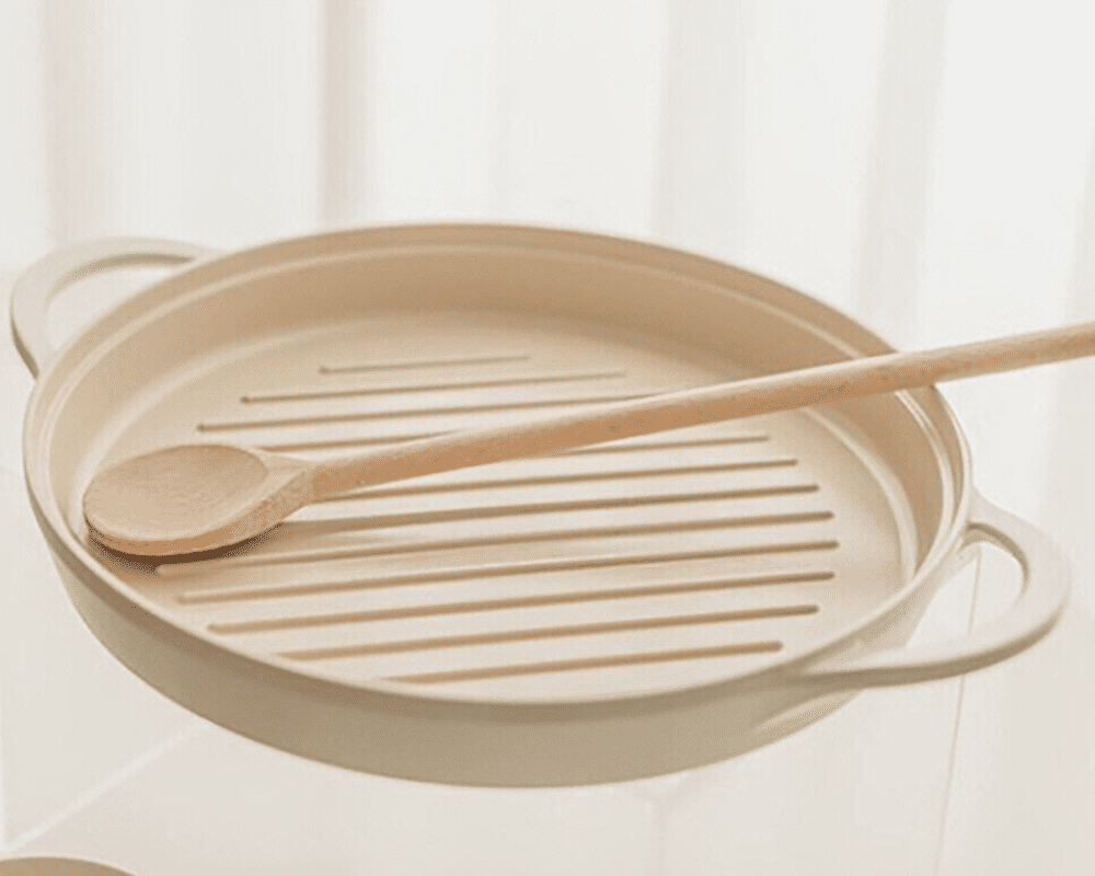 Neoflam FIKA 10-Inch Round BBQ Grill Pan, Dishwasher & Oven Safe