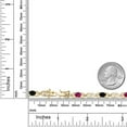thumbnail image 6 of Gem Stone King 18K Yellow Gold Plated Silver Red Created Ruby and Black Onyx and Lab Grown Diamond Bracelet for Women | 3.61 Cttw | Gemstone July Birthstone | Oval 6X4MM | Length 7.25 inches, 6 of 6
