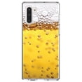 thumbnail image 1 of DistinctInk Clear Shockproof Hybrid Case for Samsung Galaxy Note 10 (6.3" Screen) - TPU Bumper, Acrylic Back, Tempered Glass Screen Protector - Beer Glass Foam Bubbles, 1 of 1