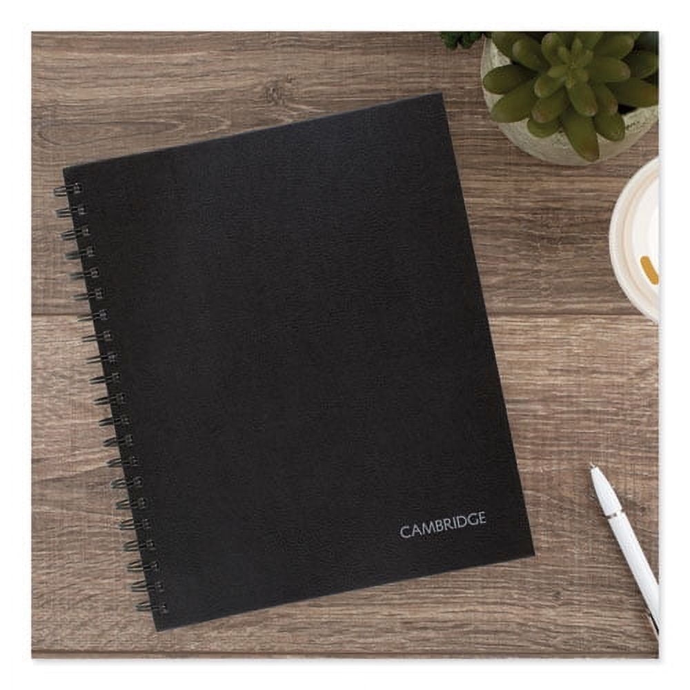 Hardbound Notebook With Pocket, 1 Subject, Wide/legal Rule, Black Cover, 11 X 8.5, 96 Sheets | Bundle of 5 Each