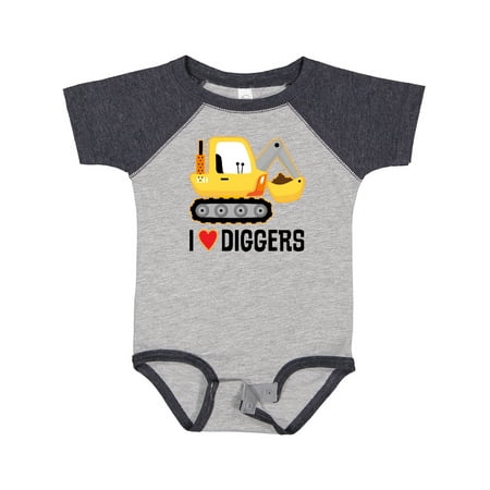 

Inktastic Construction Truck I Love Diggers Gift Baby Boy or Baby Girl Bodysuit