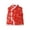 Red, variant on Curuila Child Boys Girls Vest Sleeveless Traditional Tang Suit Print Coats Button Mid-Length Outwear Clothes Red Size 18-24 Months