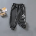 thumbnail image 2 of CPNG Infant Toddler Boys Daily Sweatpants Loose Wide Leg Sweat Pants Elastic High Waist Baggy Casual Joggers(Dark Gray,11-12 Years), 2 of 4