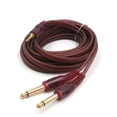 thumbnail image 1 of 3 metros Marrón Cable Audio estereo para Vehículo 1/8 1/4 Pulgada 3,5mm Macho a Macho 2 TRS 6,5mm, 1 of 1