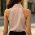thumbnail image 4 of Womens Tank Tops 1PC Set Blouse Tie Neck Sleeveless Shirt Slim Fit Top Off Shoulder Casual Pullover Going Out Tops for Women, 4 of 4