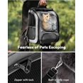 thumbnail image 6 of Cat Backpack Carrier, Large Space Cat Bubble Backpack, Breathable Cat Carrier, Shaded Dog Backpack Carrier, Ergonomic 3D Design for Travel, Hiking, Walk, Suitable for Shopping, Car, Vet, Gray, 6 of 14