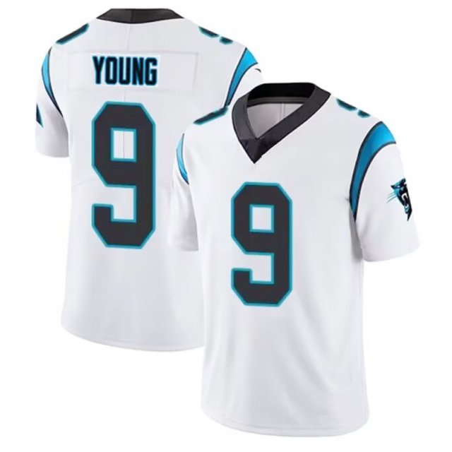 Panthers Embroidered Football Jersey 22#Mccaffrey 6# 9#Young Replica Player Name Jersey