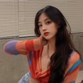 thumbnail image 4 of OUSITAID V-neck Cross Rainbow Color Pullover Sweaters Loose Korean Style Ladies Sweet Autumn Jumpers Pull, 4 of 6
