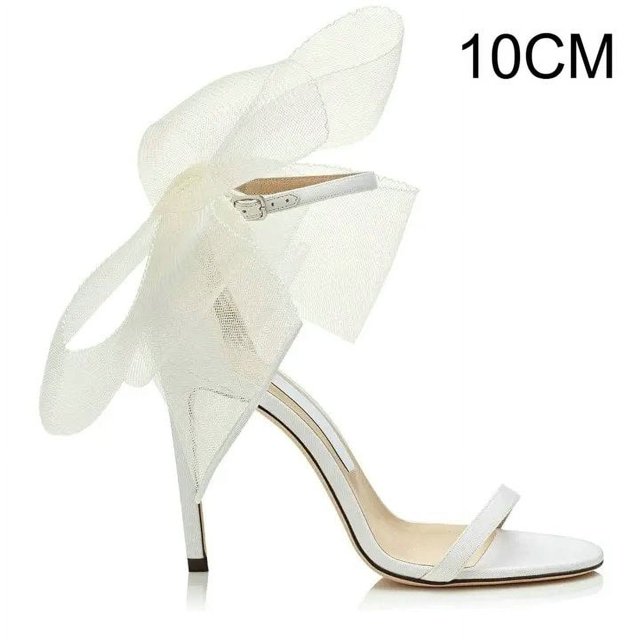 2024 Spring New Transparent Heels Rhinestone Special-shaped Heel Sandals Women Beautiful Sexy Fairy Wind Crystal Sandals FGS