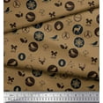 thumbnail image 3 of Soimoi Poly Georgette Fabric Reindeer,Bow & Bird Print Fabric by the Yard 52 Inch Wide, 3 of 3