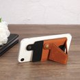 thumbnail image 4 of Adhesive Phone Card Holder with Stand Smart Phones or Cases PU Phone Wallet Two Way Adjustable Black, 4 of 6