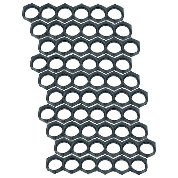 Supports de Batterie 21700 Support de Batterie 21700 Cadre en Plastique Noir Installation Facile Tête Plate Conception Matériau Abs de Haute Qualité 10 Pcs 1X6