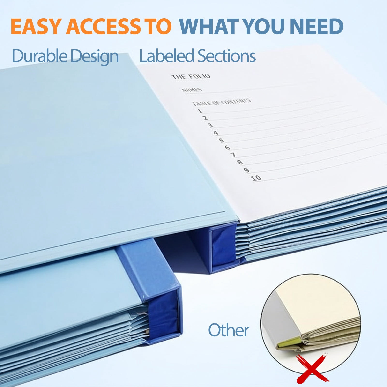 The Life Book Document Organizer - Binder for Important Documents, The Folio in Case I Die Binder, Family Emergency Planner, End of Lifeorganizer Paper File Folio Organizer with Labels
