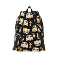 thumbnail image 3 of Balery Cat Skulls and Flowers Vintage Canvas Backpack for Men and Women - Large Capacity, Durable Travel Laptop Bag for School, Work, Hiking, and Outdoor Activities, 3 of 7