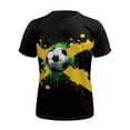 thumbnail image 3 of chaqlin Jamaica Flag Football Pattern Soccer Jerseys Breathable Running Shirt Short Sleeve T-Shirt Quick-Dry Team Uniforms for Men & Youth, 3 of 6
