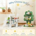 thumbnail image 6 of Curipeer 3-Tier Corner Kids Bookshelf and Toy Storage Organizer for Kids Room - Green Tree, 6 of 8