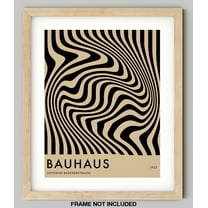 K&L Design Co: Abstract Wall Art Decor - 11x14" Art Prints Unframed - Black BAUHAUS