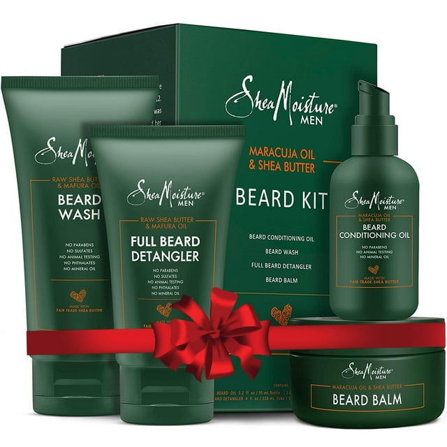 Kit de cuidado de barba SheaMoisture para hombre con jabón, bálsamo, aceite y acondicionador