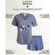 thumbnail image 2 of Conjunto de pijama Lucky Brand, camiseta de manga corta y pantalones cortos para mujer, 2 of 6