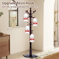 thumbnail image 6 of Solid Wood Coat Rack, Heavy Duty Freestanding Coat Tree with 14 Hooks for Coats, Handbags, 3 Adjustable Height Coat Hanger for Bedroom, Entryway, Livingroom, 6 of 8