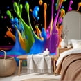 thumbnail image 6 of Peel and Stick Wallpaper Wall Murals Abstract Colorful Color Splatters Splash Paint 69"H x 96"W Removable Wall Paper Self-Adhesive Wall Decor for Bedroom Living Room Nursery, 6 of 7