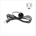 thumbnail image 1 of Extension Hanging Lantern Cord Cable E27 Pendant Light Socket for Kitchen Bedroom Bathroom Easy Installation  Black US Plug, 1 of 2