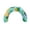 Blue, variant on Inflatable Pool Float Beige Lemon Pattern U-Shaped Floating Chair for Pool Beach Water Park