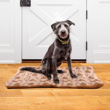 Iauyy 36x24in Washable Dog Bed Mats 4cm Thick Comfort Pet Bed with Non-Slip Bottom for Crates Indoors & Outdoors - Puppy Essentials Candy Bar Assembly