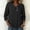 Black plus size button down shirts a1, variant on thefmos Women Plus Size Fall Spring Collared 3/4 Sleeve Button Down Blouses Dressy Casual V Neck Tunic Tops Loose Fit Solid Basic Shirts for Work Vacation, Blue L