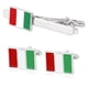 thumbnail image 1 of Set de gemelos y clip de corbata con bandera italiana para hombre, 1 of 3